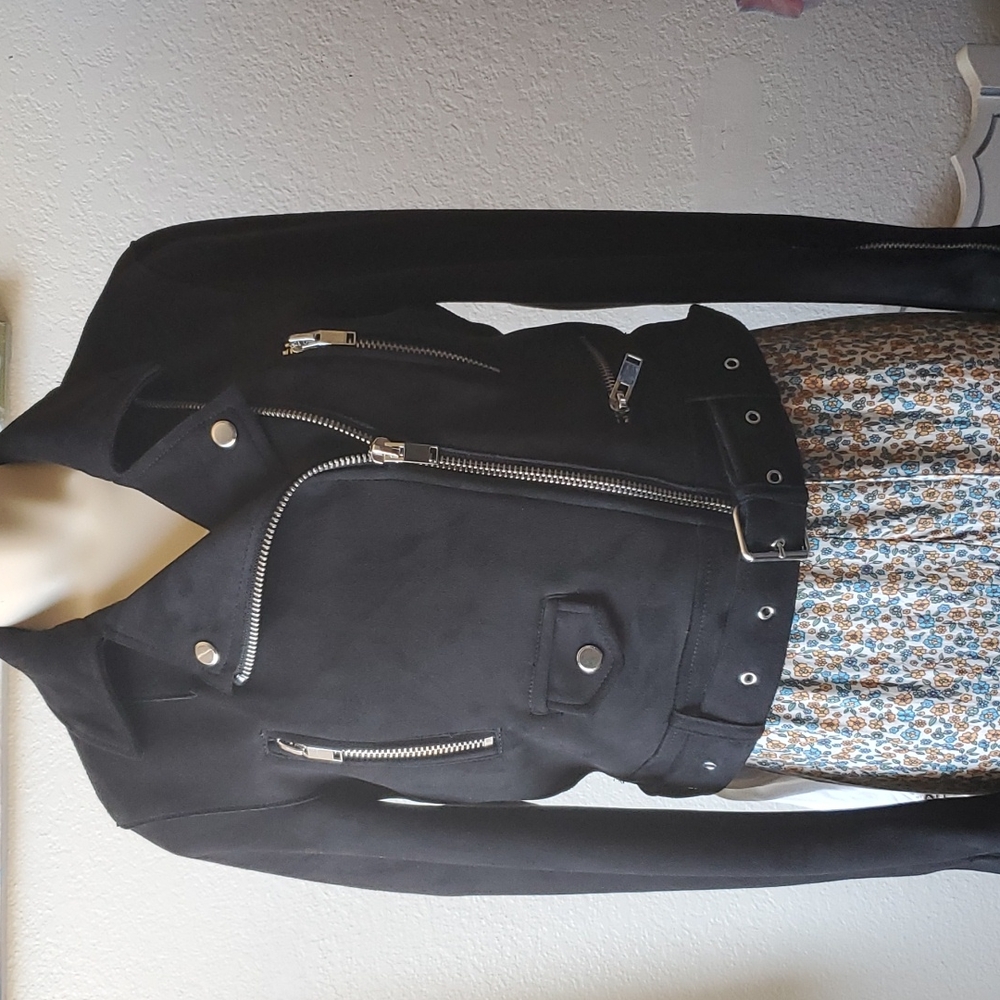 Zara Basic Outer ware faux suede jacket NWOT - Picture 3 of 13
